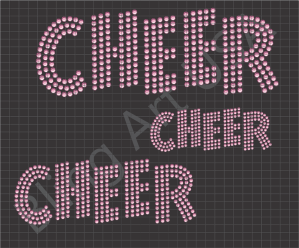Cheer Rhinestone Downloads Files Cheer Logo Templates Pattern Sports Bling Art Cheer Letters Stone Girl Sports System Support Sticky Flock Color